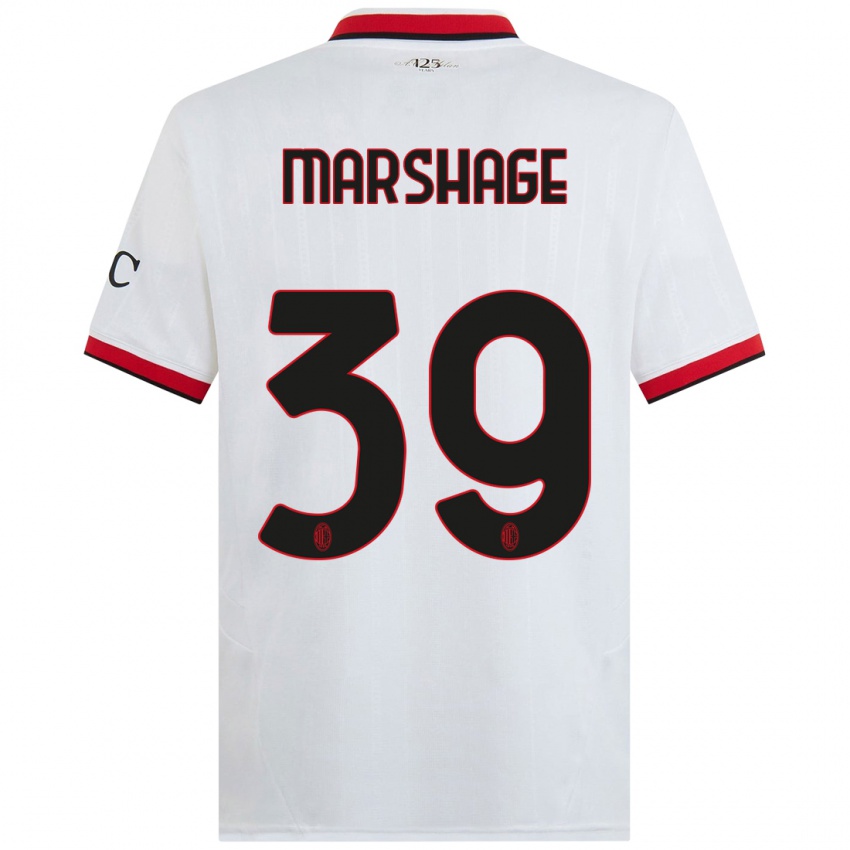 Homem Camisola Wilgot Marshage #39 Branco Preto Vermelho Alternativa 2024/25 Camisa Brasil