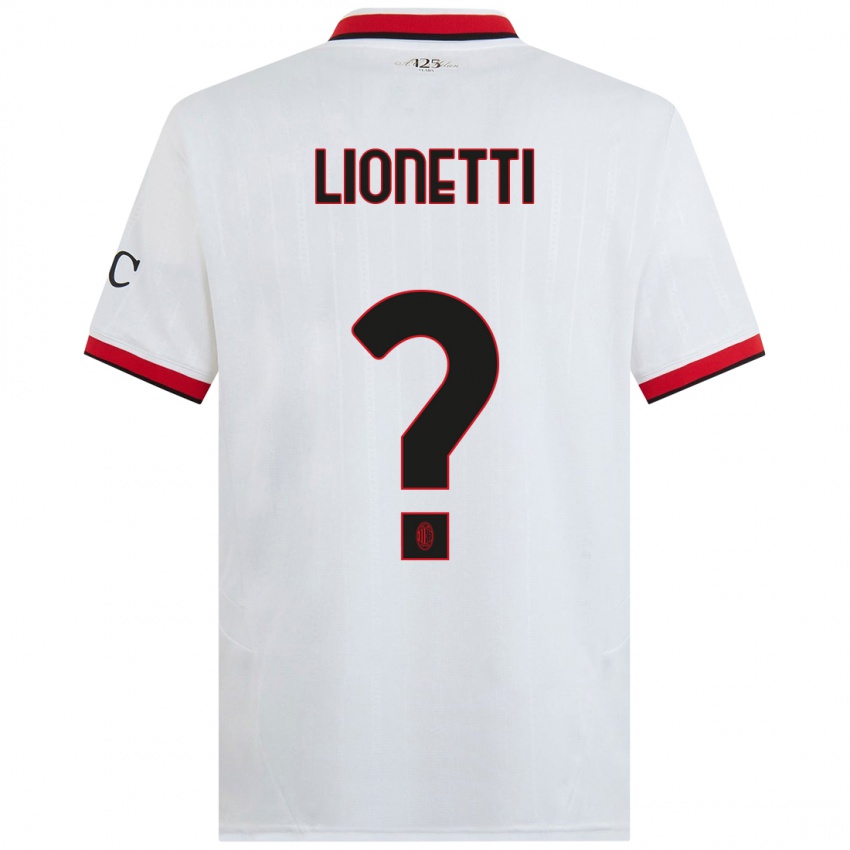 Homem Camisola Francesco Lionetti #0 Branco Preto Vermelho Alternativa 2024/25 Camisa Brasil