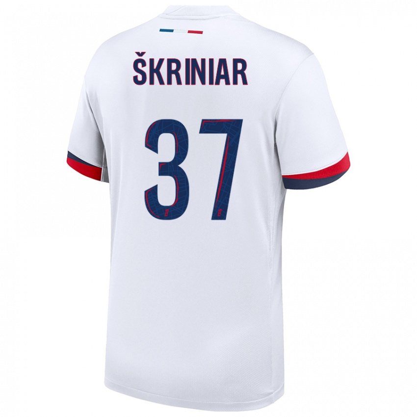 Homem Camisola Milan Skriniar #37 Azul Branco Vermelho Alternativa 2024/25 Camisa Brasil