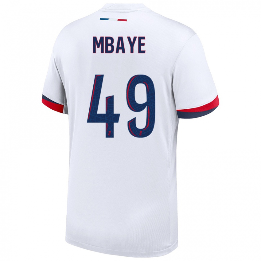 Homem Camisola Ibrahim Mbaye #49 Azul Branco Vermelho Alternativa 2024/25 Camisa Brasil