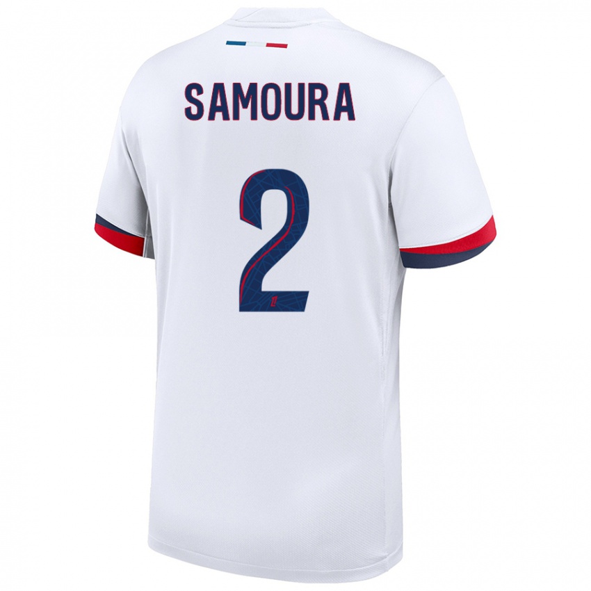 Homem Camisola Thiniba Samoura #2 Azul Branco Vermelho Alternativa 2024/25 Camisa Brasil