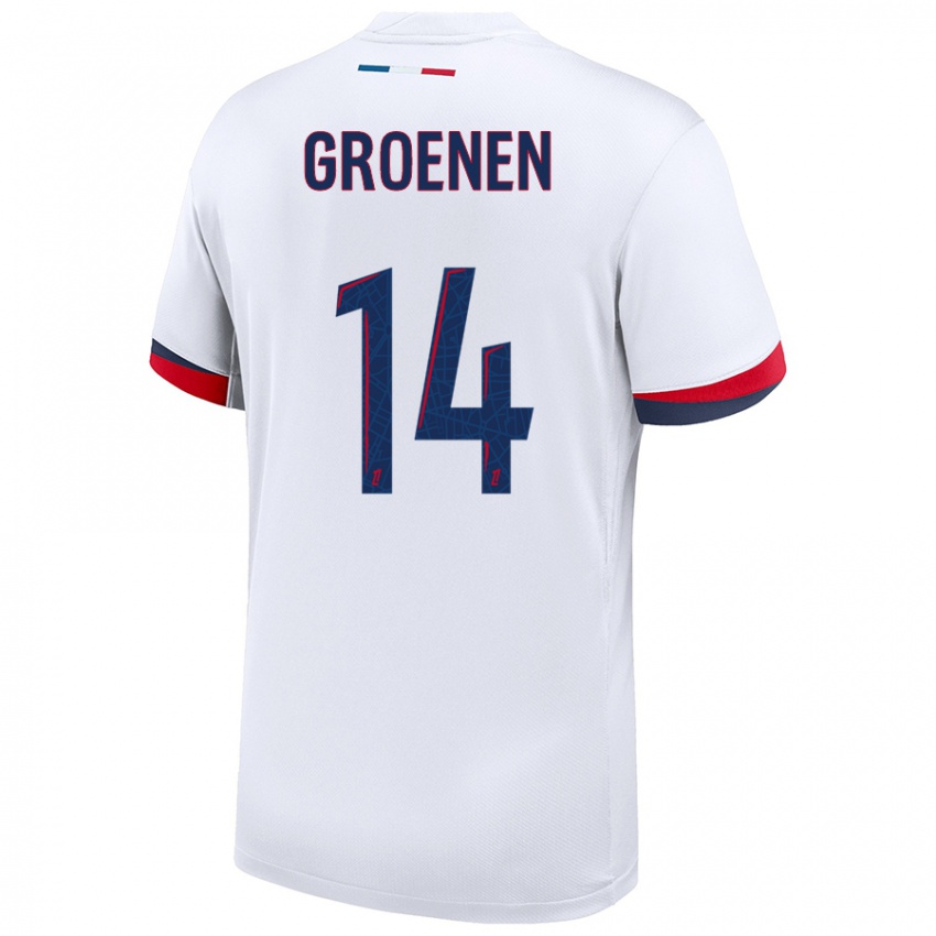 Homem Camisola Jackie Groenen #14 Azul Branco Vermelho Alternativa 2024/25 Camisa Brasil