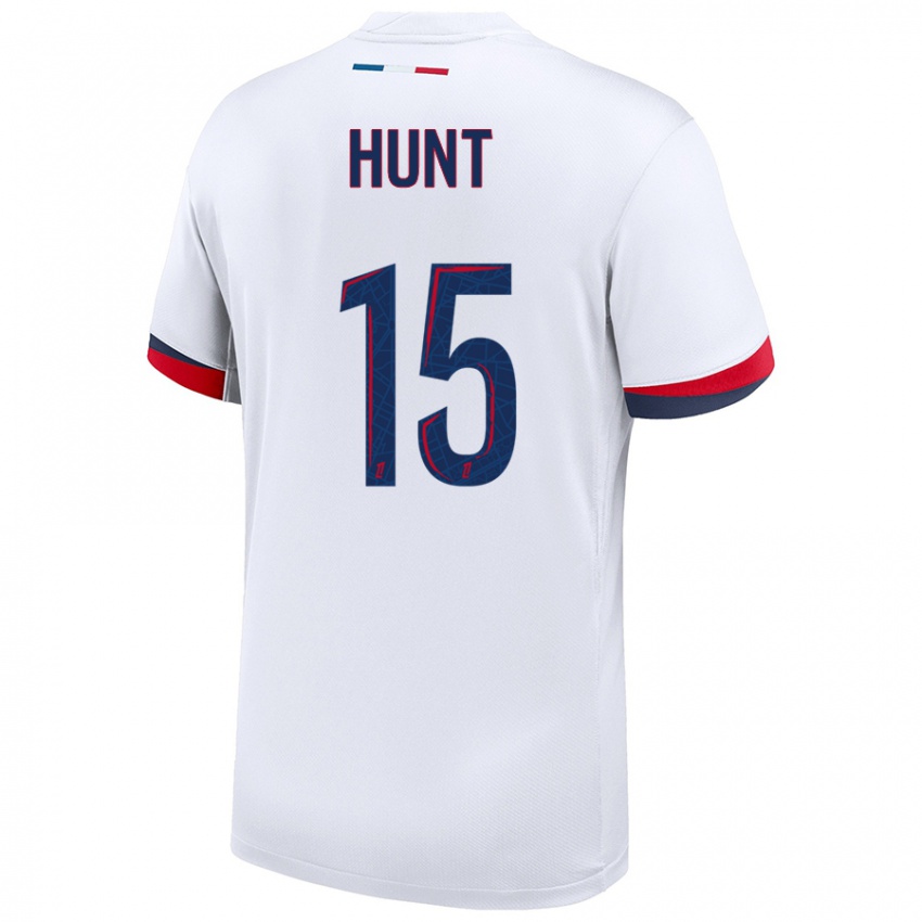 Homem Camisola Clare Hunt #15 Azul Branco Vermelho Alternativa 2024/25 Camisa Brasil