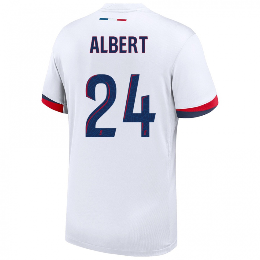 Homem Camisola Korbin Albert #24 Azul Branco Vermelho Alternativa 2024/25 Camisa Brasil