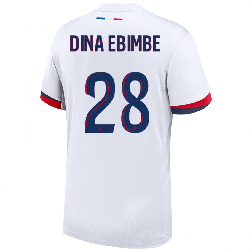 Homem Camisola Eric Junior Dina Ebimbe #28 Azul Branco Vermelho Alternativa 2024/25 Camisa Brasil