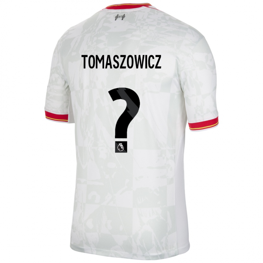 Homem Camisola Aiden Tomaszowicz #0 Branco Vermelho Preto Terceiro 2024/25 Camisa Brasil