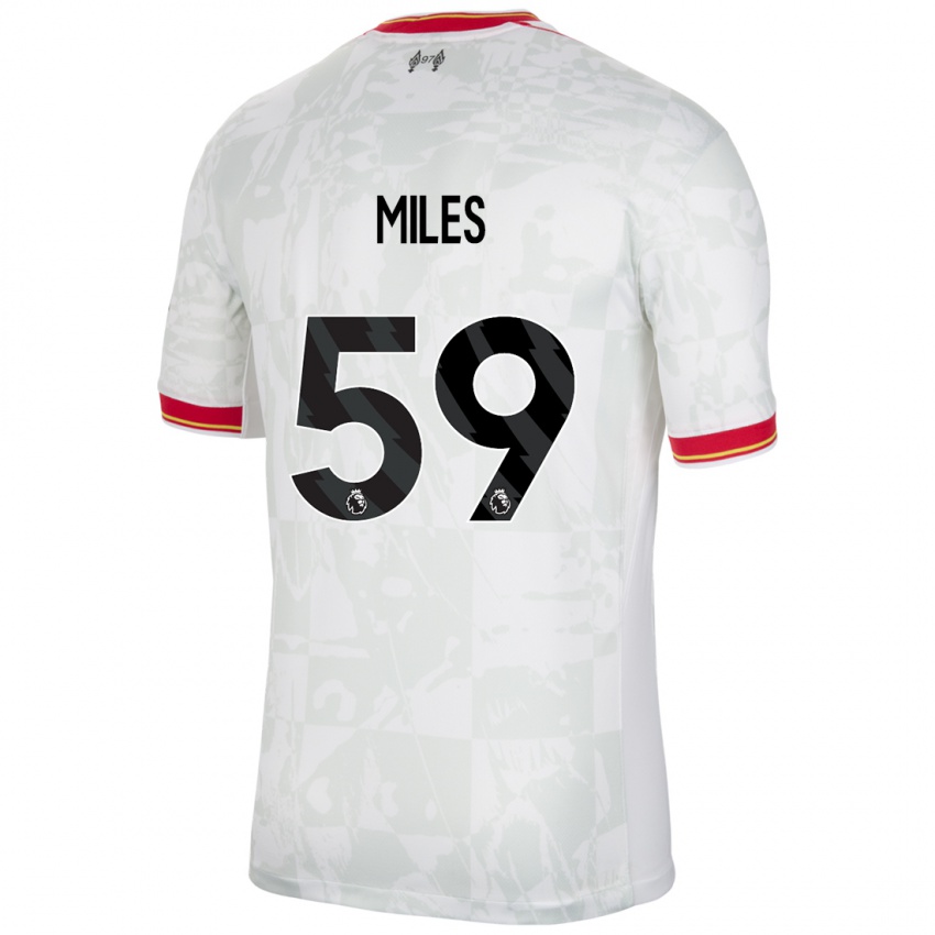 Homem Camisola Terence Miles #59 Branco Vermelho Preto Terceiro 2024/25 Camisa Brasil