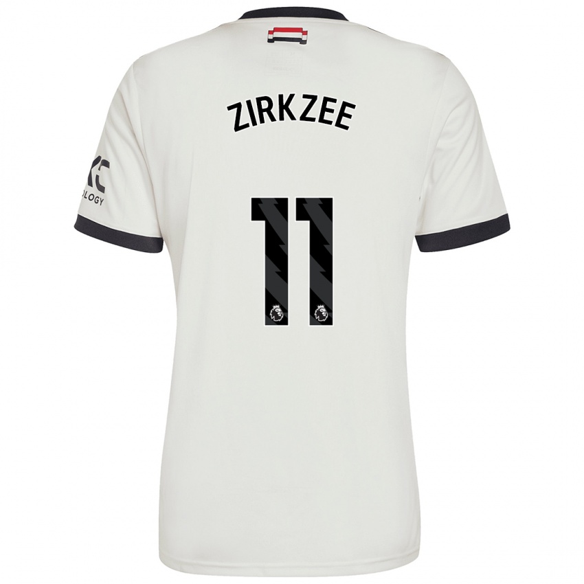 Homem Camisola Joshua Zirkzee #11 Off White Terceiro 2024/25 Camisa Brasil