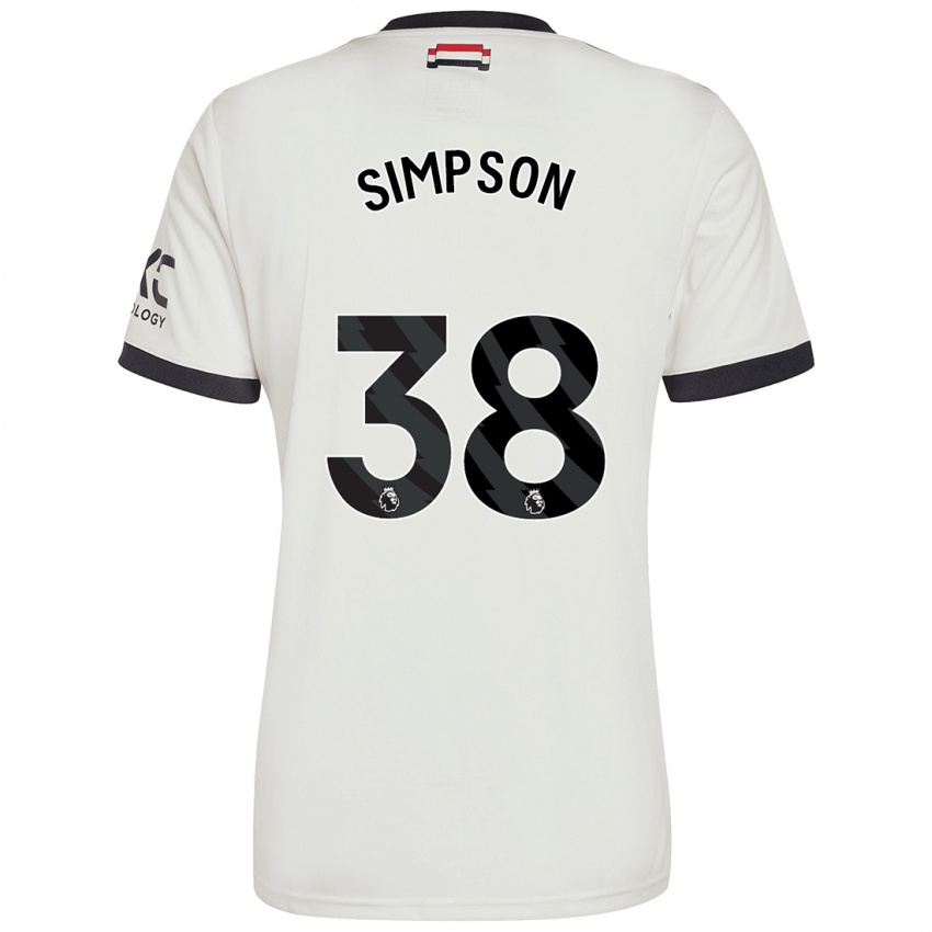 Homem Camisola Jess Simpson #38 Off White Terceiro 2024/25 Camisa Brasil