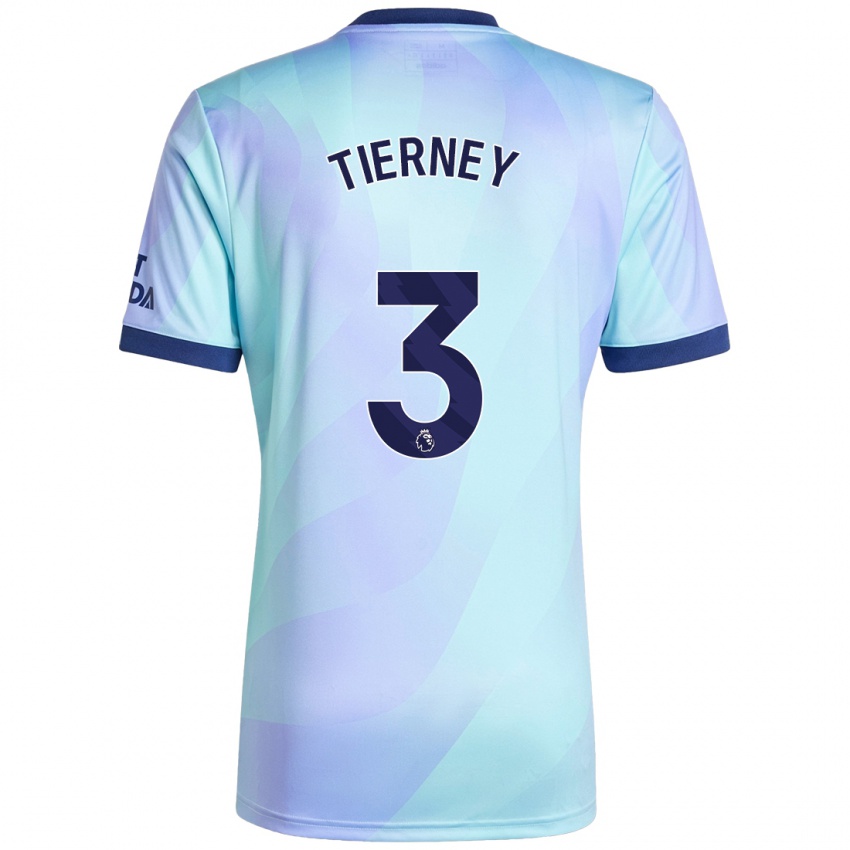 Homem Camisola Kieran Tierney #3 Água Terceiro 2024/25 Camisa Brasil