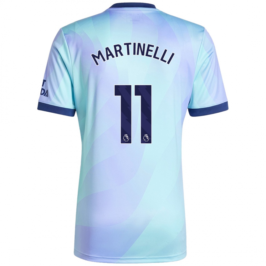 Homem Camisola Gabriel Martinelli #11 Água Terceiro 2024/25 Camisa Brasil