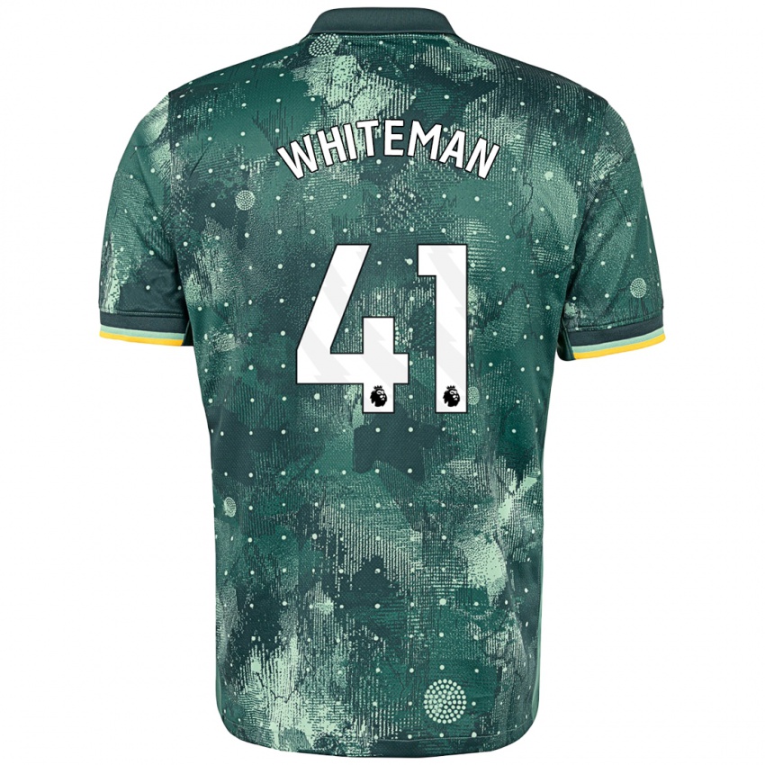 Homem Camisola Alfie Whiteman #41 Verde Menta Terceiro 2024/25 Camisa Brasil