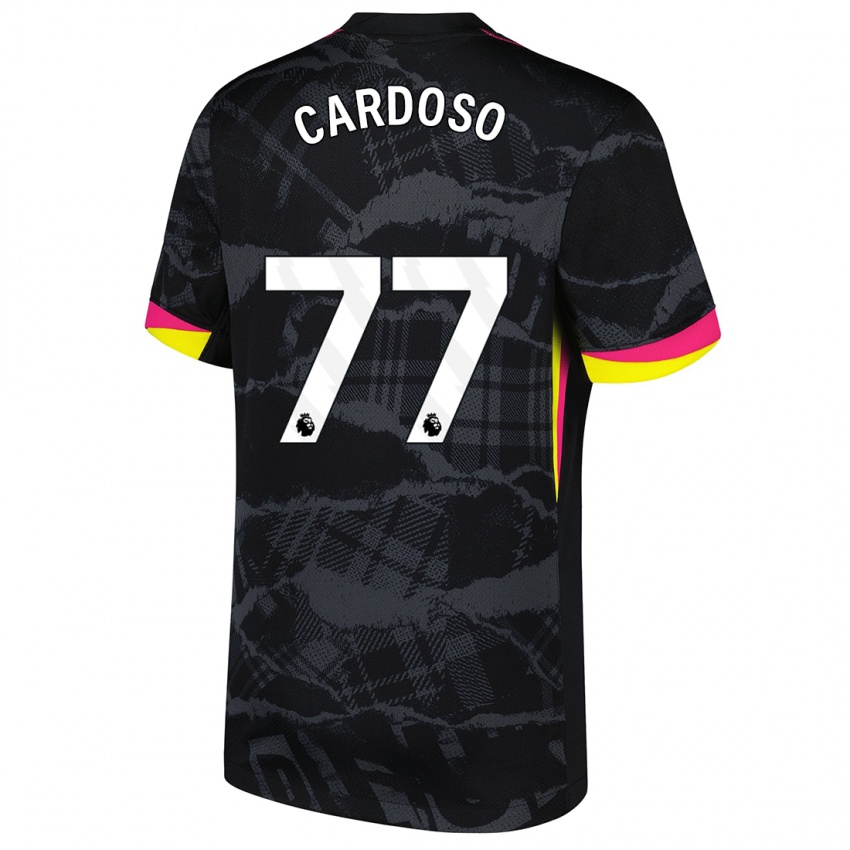 Homem Camisola Leo Cardoso #77 Rosa Preto Terceiro 2024/25 Camisa Brasil