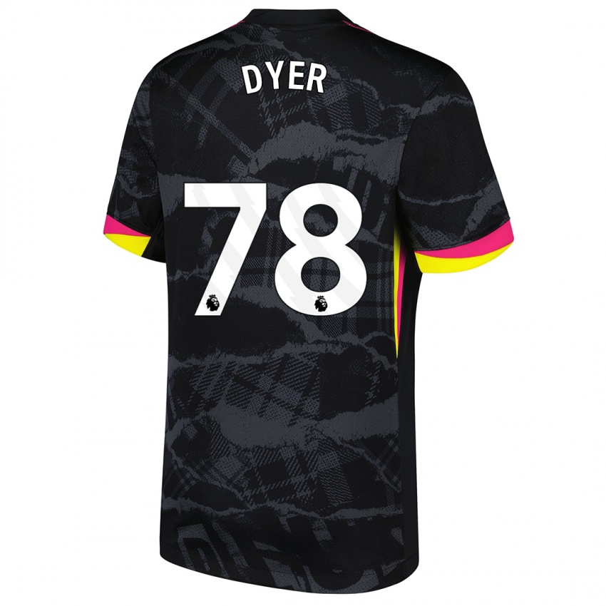 Homem Camisola Kiano Dyer #78 Rosa Preto Terceiro 2024/25 Camisa Brasil