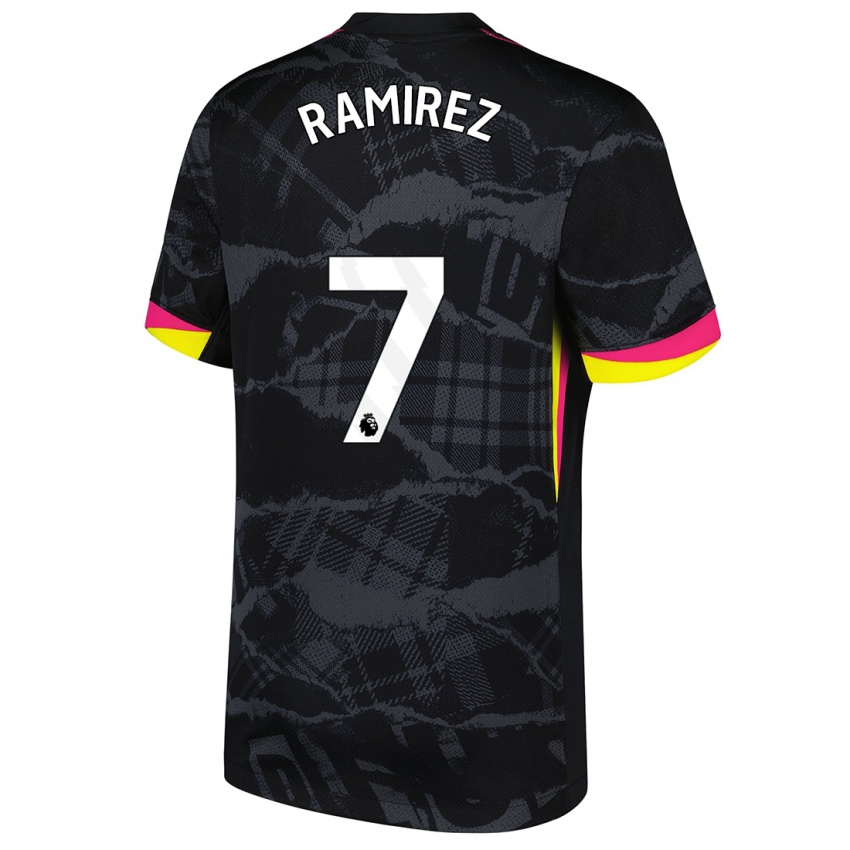 Homem Camisola Mayra Ramírez #7 Rosa Preto Terceiro 2024/25 Camisa Brasil