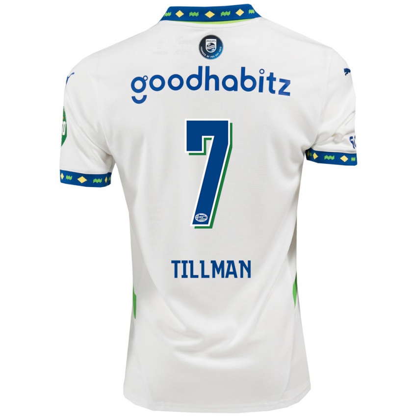 Homem Camisola Malik Tillman #7 Branco Azul Escuro Terceiro 2024/25 Camisa Brasil