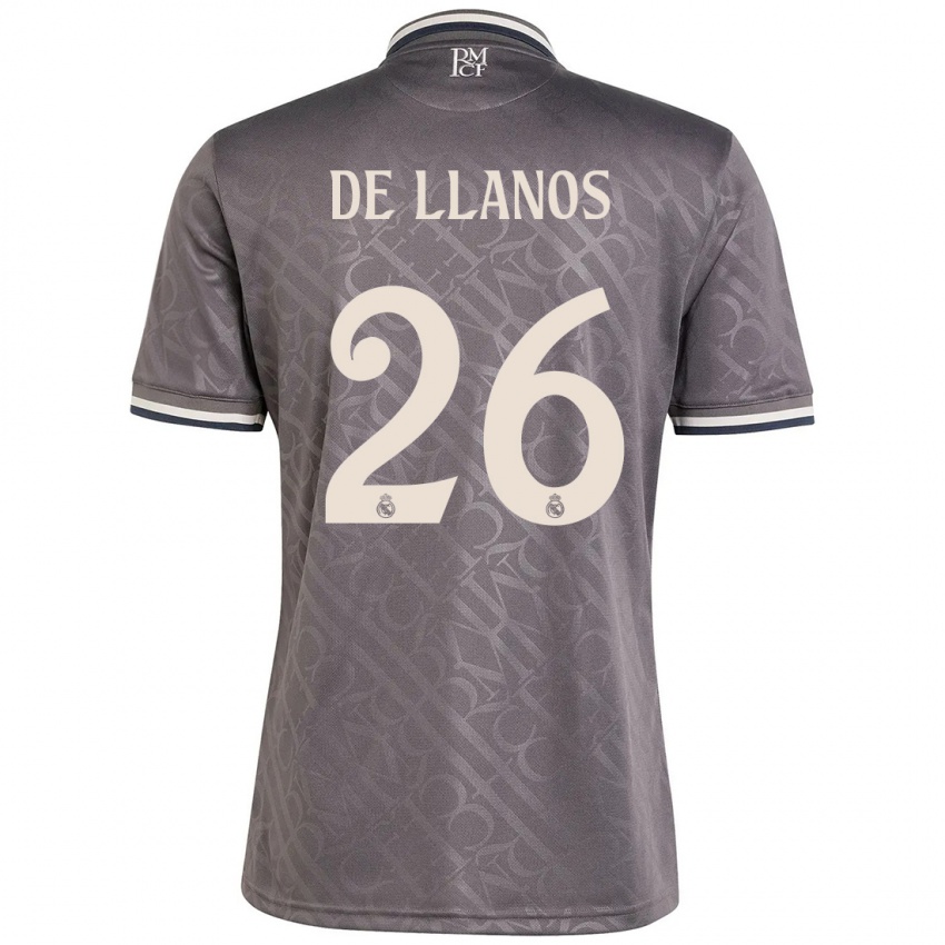 Homem Camisola Hugo De Llanos #26 Carvão Terceiro 2024/25 Camisa Brasil