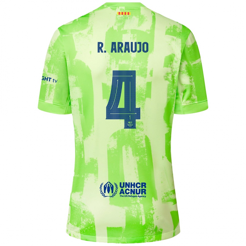 Homem Camisola Ronald Araujo #4 Lima Terceiro 2024/25 Camisa Brasil