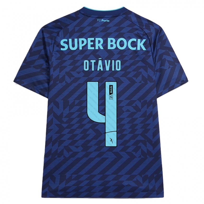 Homem Camisola Otávio #4 Azul-Marinho Terceiro 2024/25 Camisa Brasil