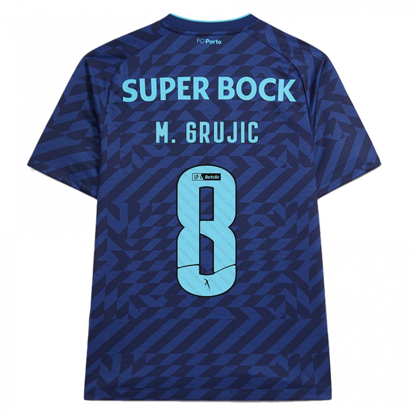 Homem Camisola Marko Grujic #8 Azul-Marinho Terceiro 2024/25 Camisa Brasil