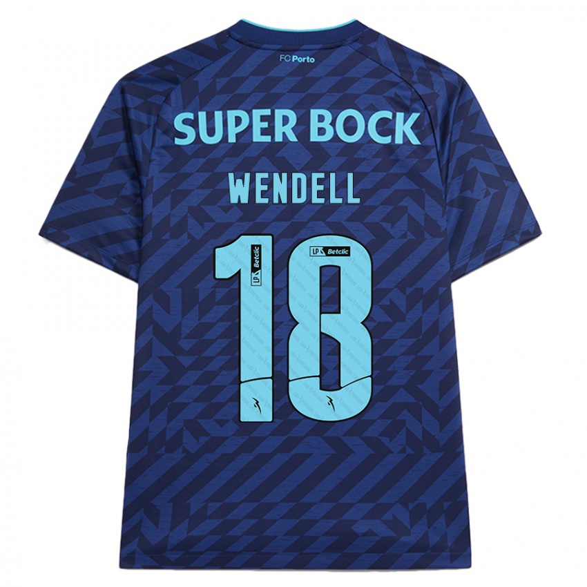 Homem Camisola Wendell #18 Azul-Marinho Terceiro 2024/25 Camisa Brasil