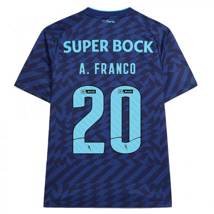 Homem Camisola André Franco #20 Azul-Marinho Terceiro 2024/25 Camisa Brasil