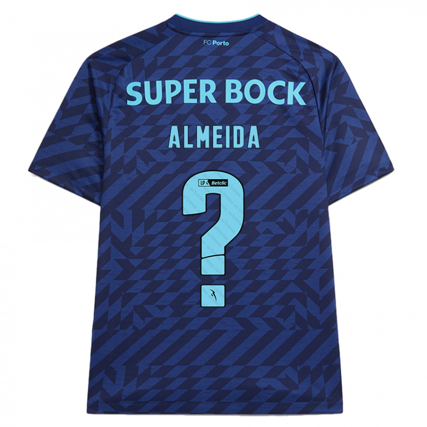 Homem Camisola Tomé Almeida #0 Azul-Marinho Terceiro 2024/25 Camisa Brasil