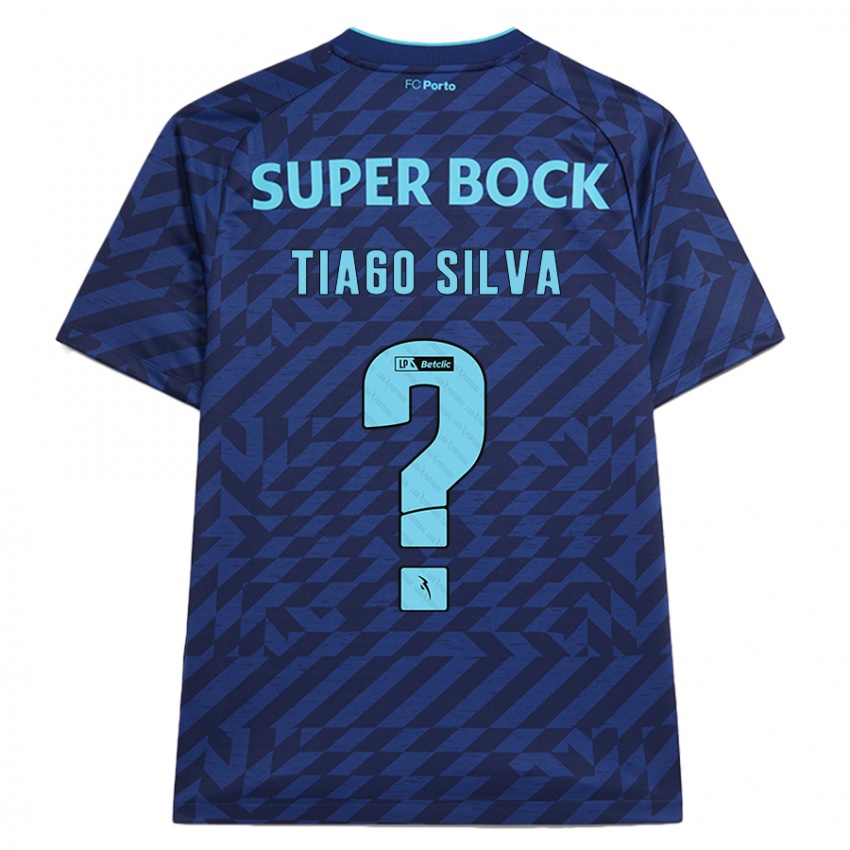 Homem Camisola Tiago Silva #0 Azul-Marinho Terceiro 2024/25 Camisa Brasil