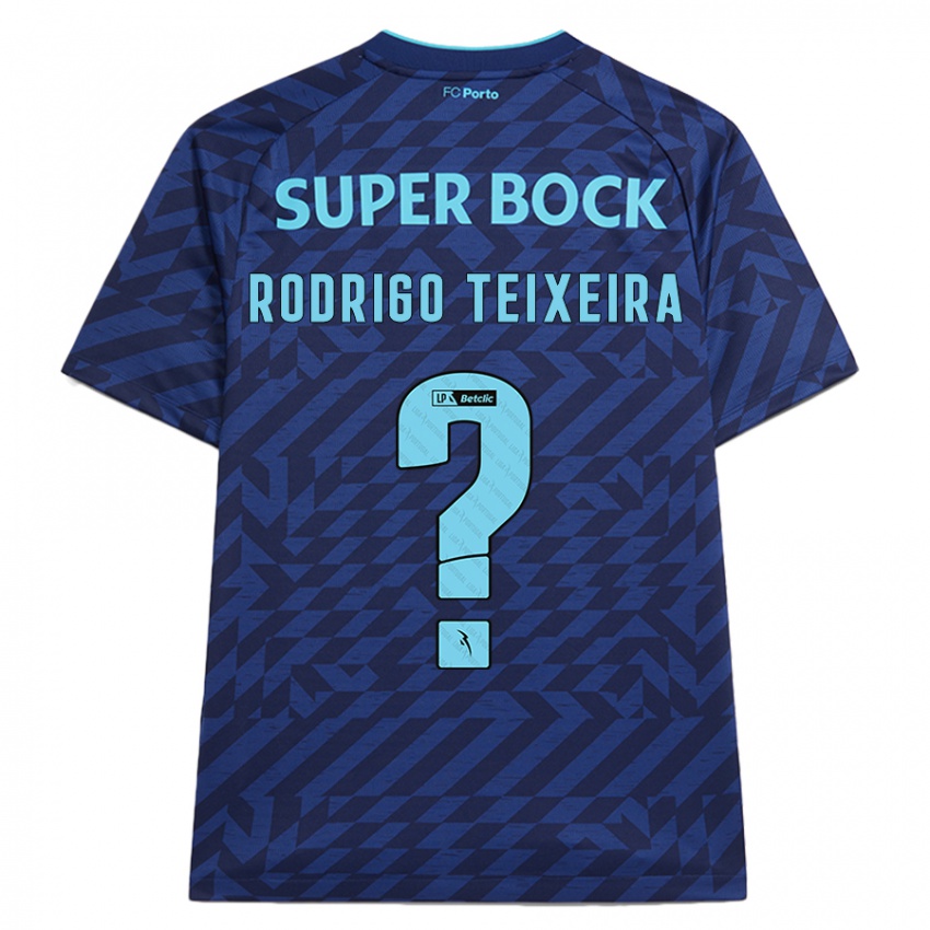 Homem Camisola Rodrigo Teixeira #0 Azul-Marinho Terceiro 2024/25 Camisa Brasil