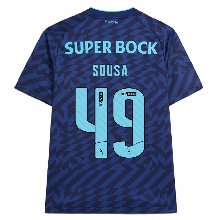 Homem Camisola Gonçalo Sousa #49 Azul-Marinho Terceiro 2024/25 Camisa Brasil