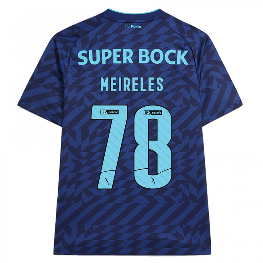 Homem Camisola Jorge Meireles #78 Azul-Marinho Terceiro 2024/25 Camisa Brasil