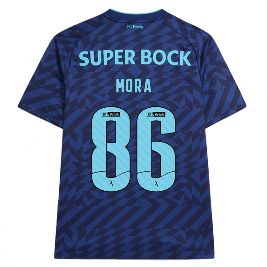 Homem Camisola Rodrigo Mora #86 Azul-Marinho Terceiro 2024/25 Camisa Brasil