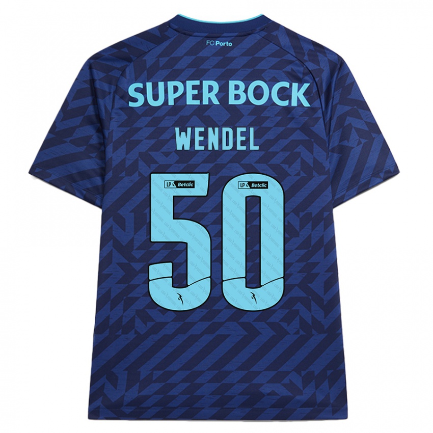 Homem Camisola Wendel #50 Azul-Marinho Terceiro 2024/25 Camisa Brasil