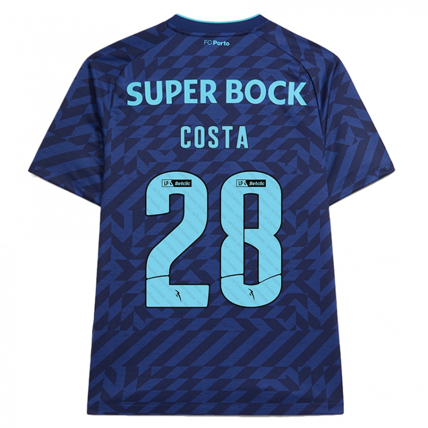 Homem Camisola Bruno Costa #28 Azul-Marinho Terceiro 2024/25 Camisa Brasil