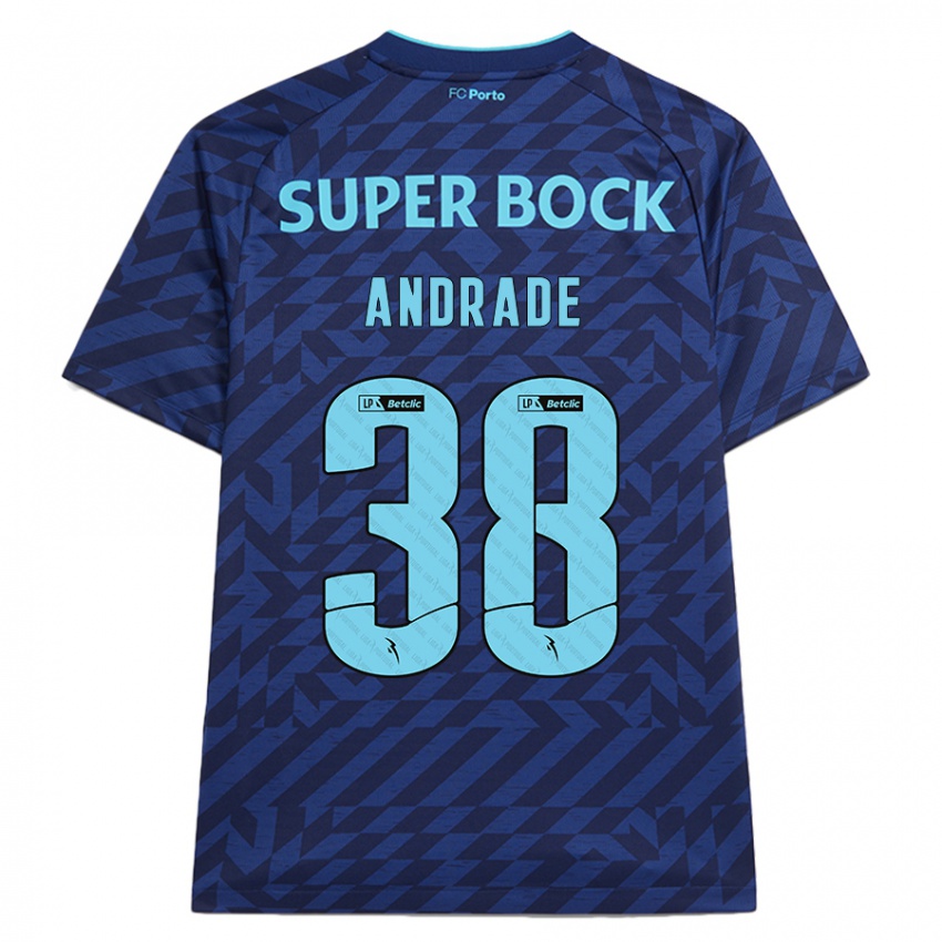 Homem Camisola Fernando Andrade #38 Azul-Marinho Terceiro 2024/25 Camisa Brasil