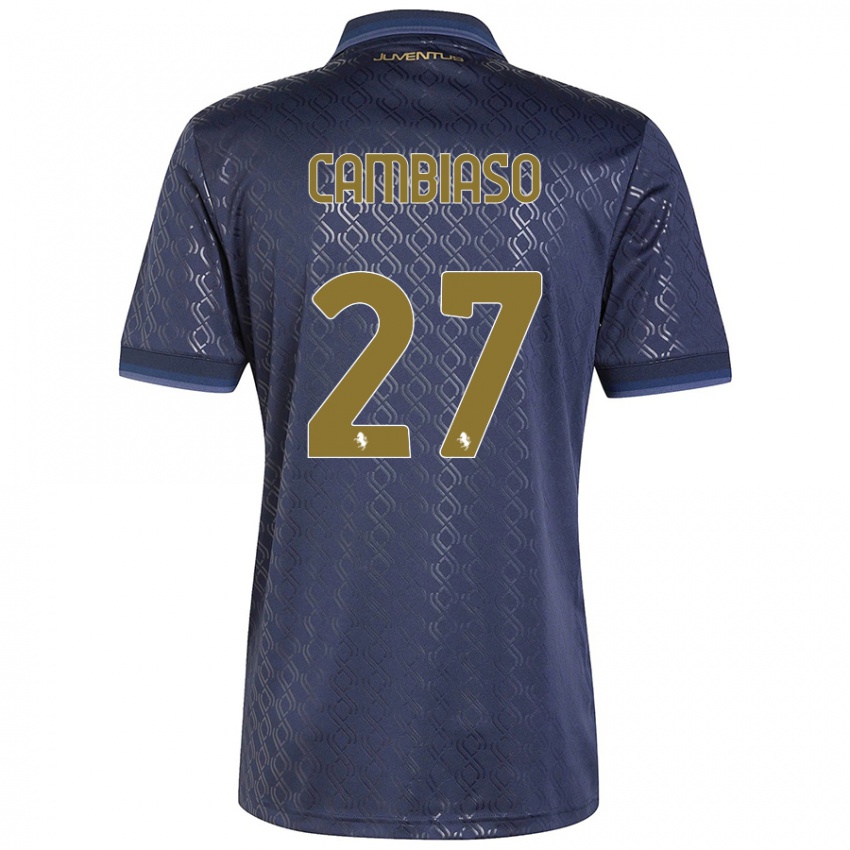 Homem Camisola Andrea Cambiaso #27 Azul-Marinho Terceiro 2024/25 Camisa Brasil