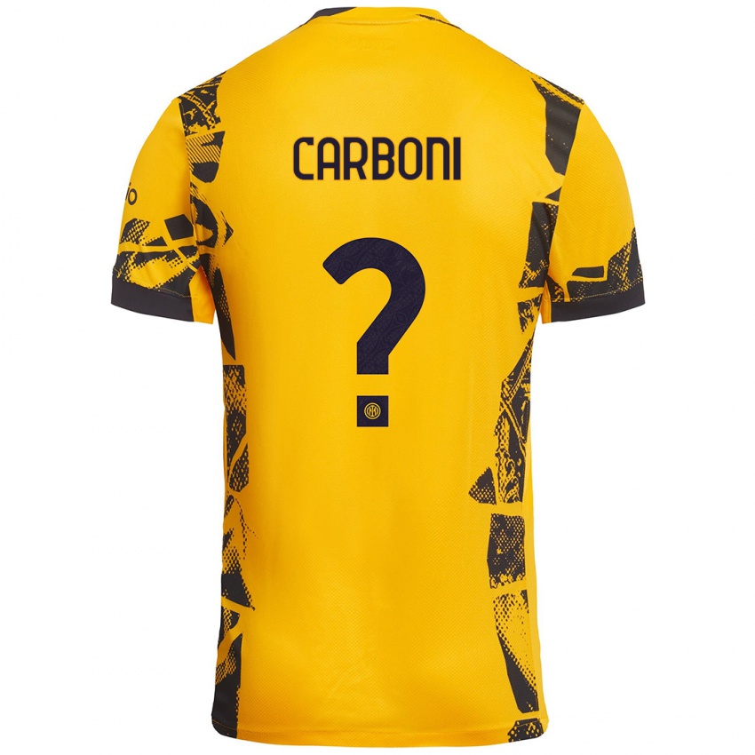 Homem Camisola Franco Carboni #0 Ouro Preto Terceiro 2024/25 Camisa Brasil