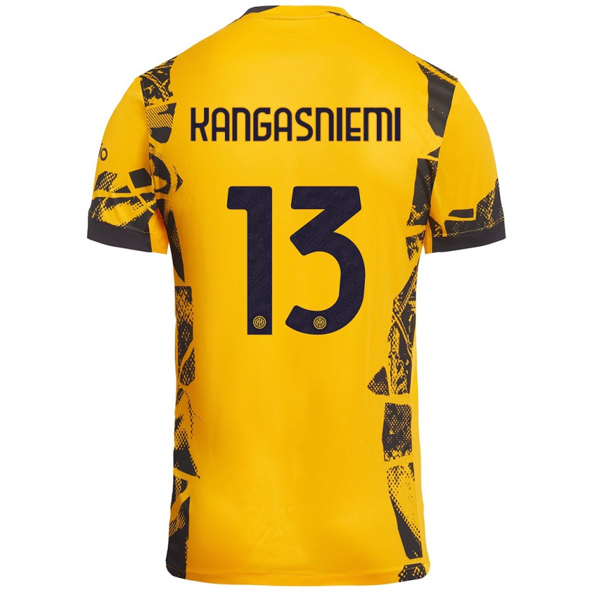 Homem Camisola Ilari Kangasniemi #13 Ouro Preto Terceiro 2024/25 Camisa Brasil