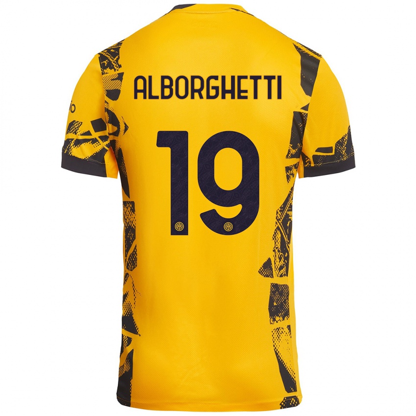 Homem Camisola Lisa Alborghetti #19 Ouro Preto Terceiro 2024/25 Camisa Brasil