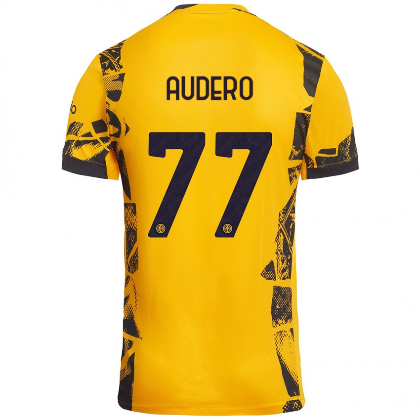 Homem Camisola Emil Audero #77 Ouro Preto Terceiro 2024/25 Camisa Brasil