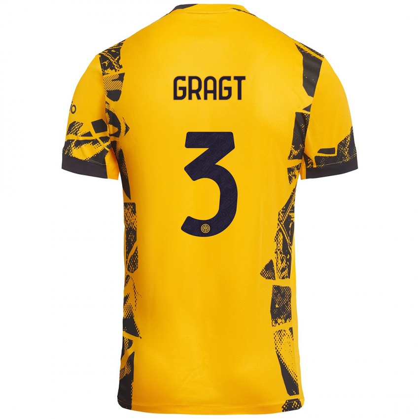 Homem Camisola Stefanie Van Der Gragt #3 Ouro Preto Terceiro 2024/25 Camisa Brasil