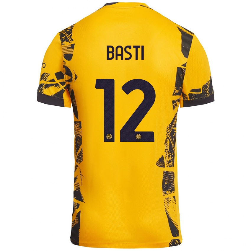 Homem Camisola Matteo Basti #12 Ouro Preto Terceiro 2024/25 Camisa Brasil