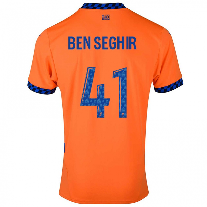 Homem Camisola Salim Ben Seghir #41 Laranja Azul Escuro Terceiro 2024/25 Camisa Brasil