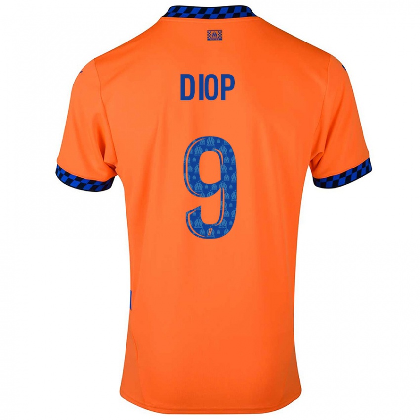 Homem Camisola Mama Diop #9 Laranja Azul Escuro Terceiro 2024/25 Camisa Brasil