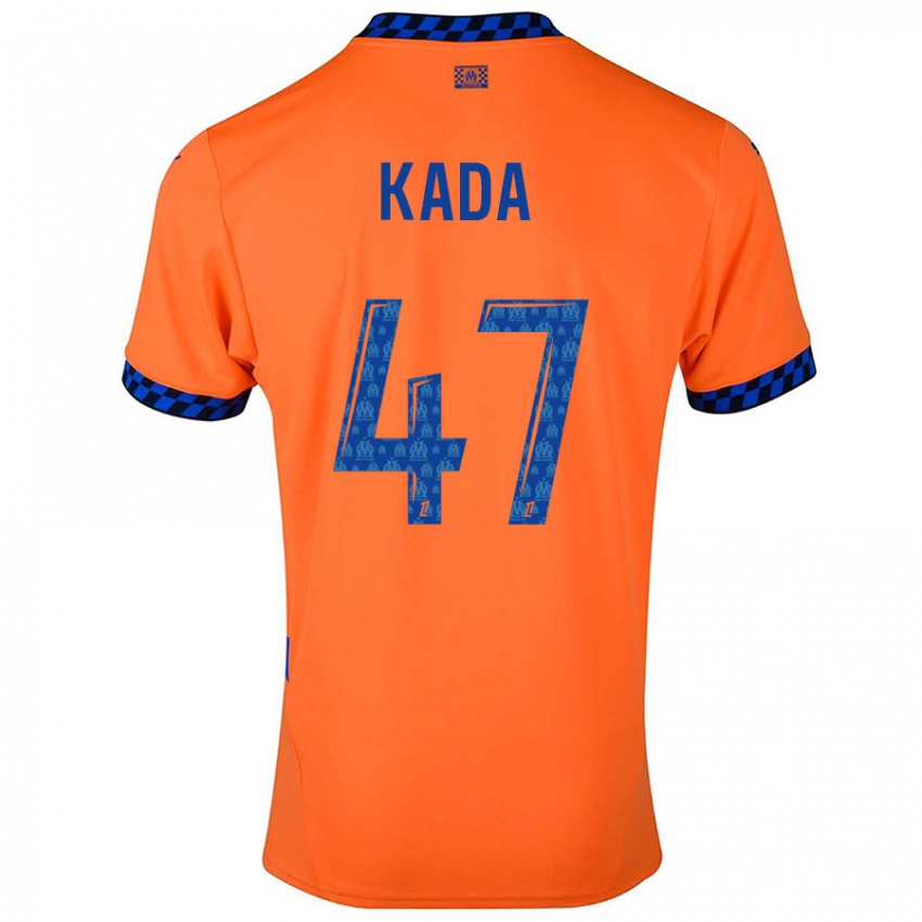 Homem Camisola Joakim Kada #47 Laranja Azul Escuro Terceiro 2024/25 Camisa Brasil