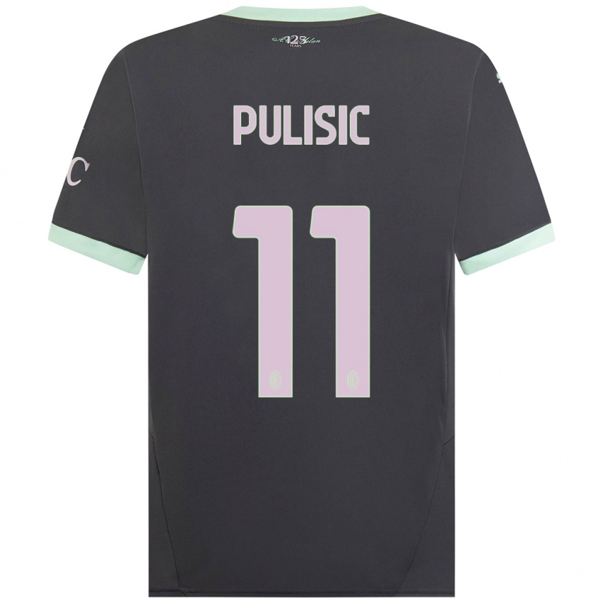 Homem Camisola Christian Pulisic #11 Cinzento Terceiro 2024/25 Camisa Brasil