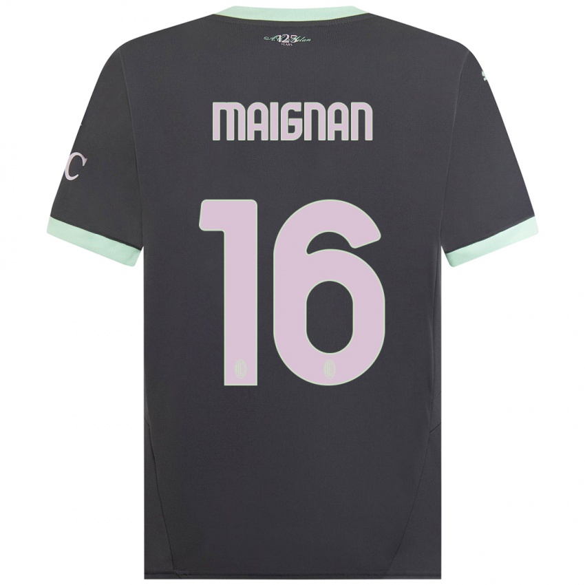 Homem Camisola Mike Maignan #16 Cinzento Terceiro 2024/25 Camisa Brasil