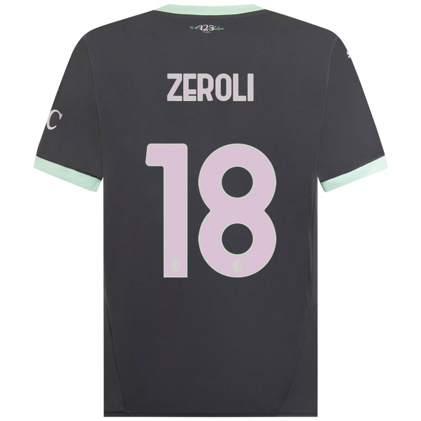 Homem Camisola Kevin Zeroli #18 Cinzento Terceiro 2024/25 Camisa Brasil