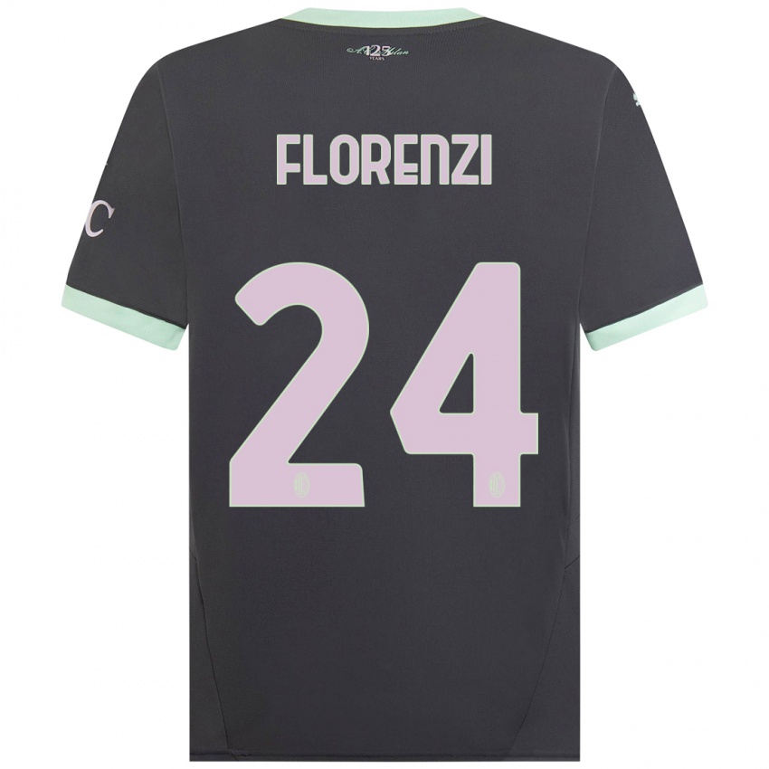 Homem Camisola Alessandro Florenzi #24 Cinzento Terceiro 2024/25 Camisa Brasil