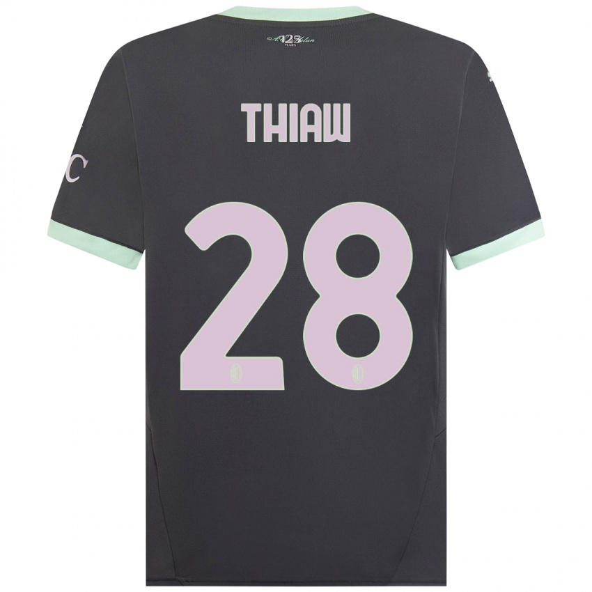 Homem Camisola Malick Thiaw #28 Cinzento Terceiro 2024/25 Camisa Brasil